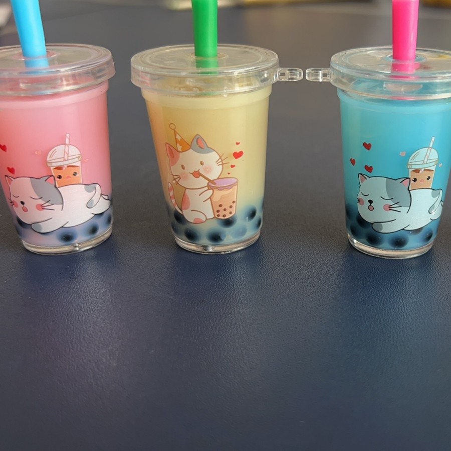 Milk tea cup pendant wholesale, cat milk tea cup pendant wholesale