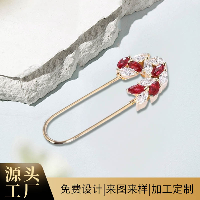 Брошь из 18k золота с натуральным гемоглобином голубя и бриллиантом универсальные серьги стильный двойной вариант