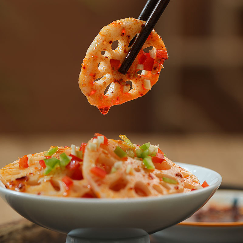 [luxury] Honghu lotus root slices 330g Honghu lotus root slices stir-fried hot pot barbecue instant-boiled food ingredients wholesale