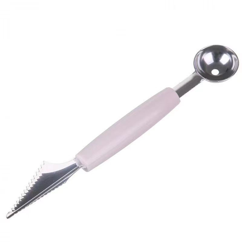 Stainless steel fruit baller spoon watermelon cutter platter tool suit pulp cutting carving knife mold