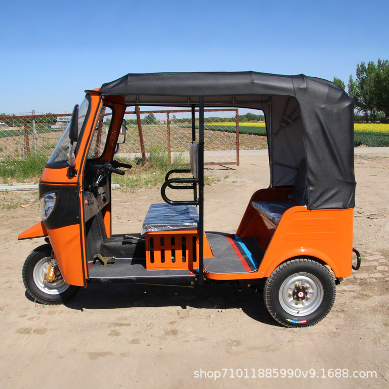 Foreign Trade Version of Three-Wheeled Tuk-Tuk, African Version of Fuel-Powered Three-Wheeled Passenger Vehicle, Foreign Trade Electric Three-Wheeled Tuk-Tuk Tuktuk