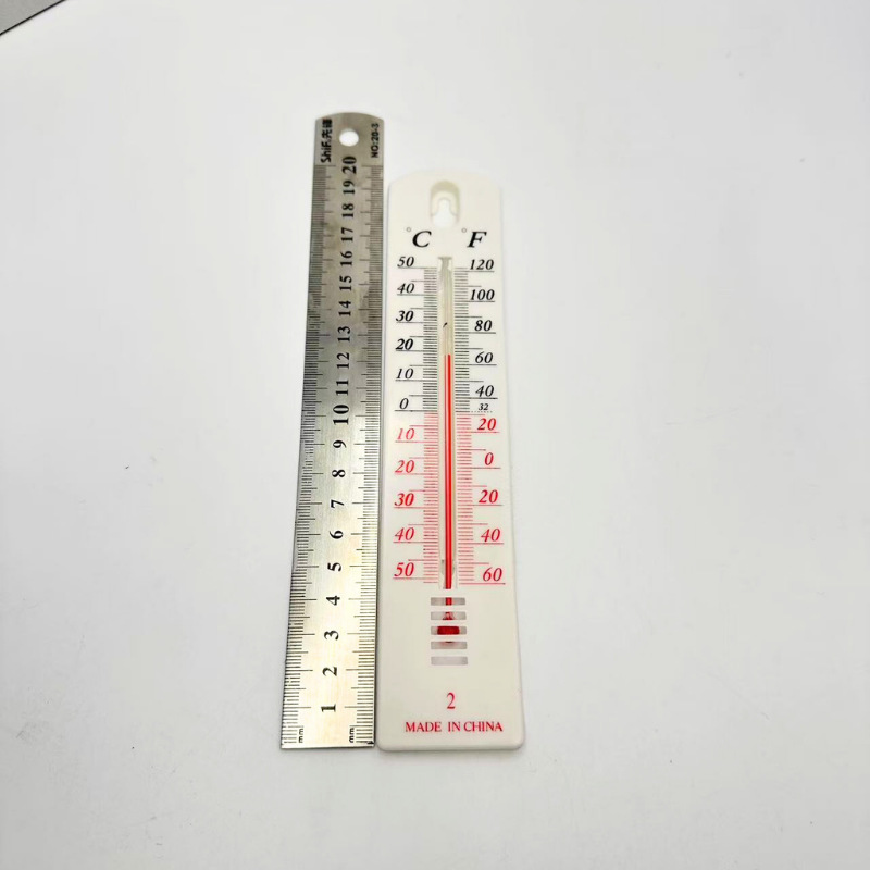 2 yuan stall supply bag household department store small straight plate hanging indoor thermometer teaching experimental thermometer