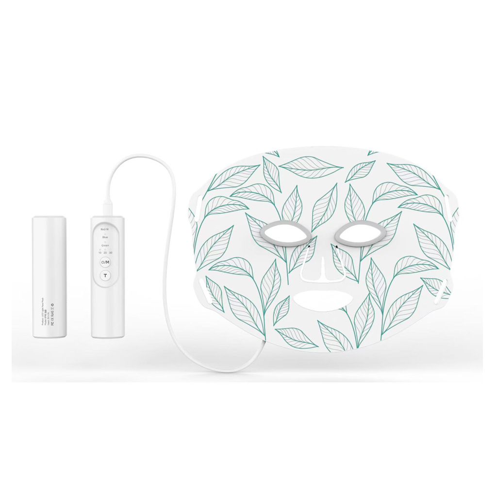 Photon Rejuvenation Instrument Facial Mask Instrument Red Light Blue Light Infrared Light Green Light Silicone Phototherapy Mask Beauty Instrument