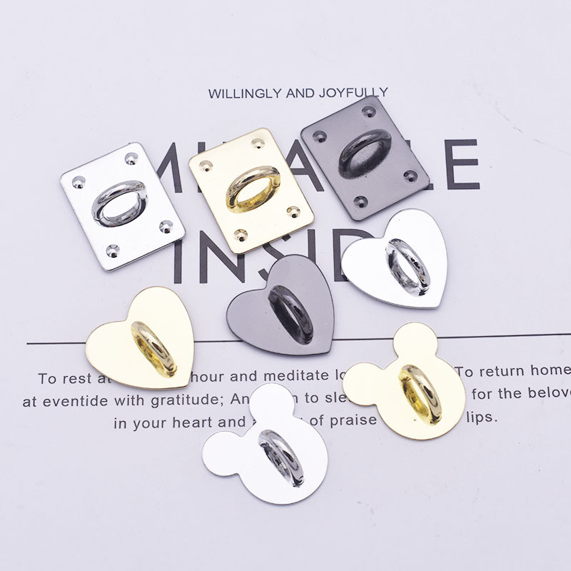 Korean style tassel metal hook diy jewelry accessories round love square buckle mobile phone shell pendant alloy material