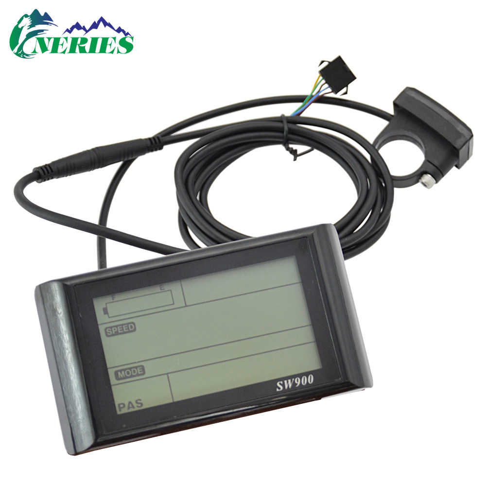 Electric Vehicle Sw900Lcd Lcd Instrument Data Display 5-Core Bicycle Modification Accessories Set 24-72V