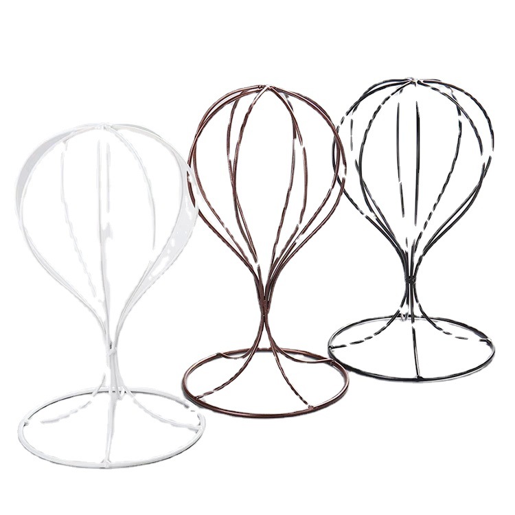 Factory spot supply wrought iron hat display stand clothing store hat holder cheap practical cost-effective black and white multi-color