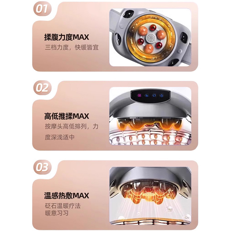 Abdominal Rub Massager Automatic Kneading Belly Moxibustion Belt Electric Waist and Abdomen Massager Slim Belly Rubbing Instrument Portable