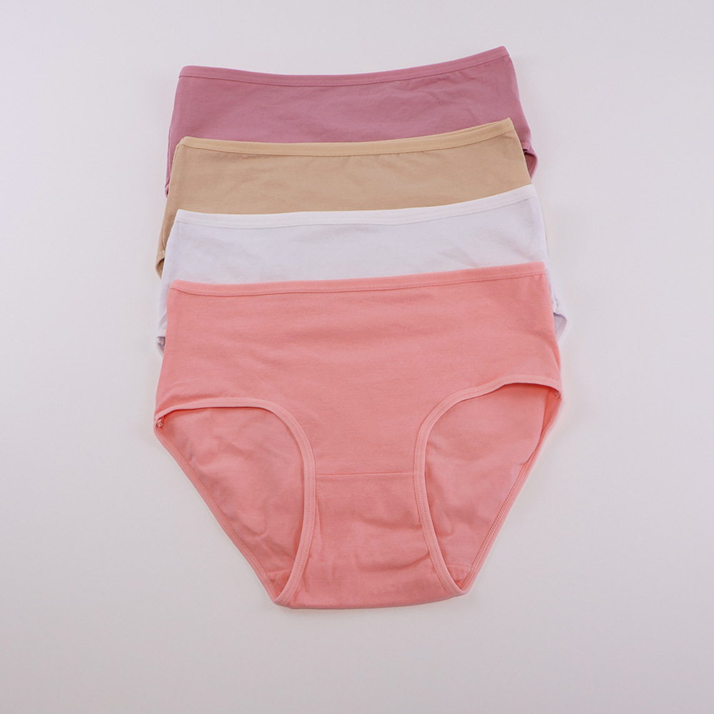 Cross-Border Amazon Women's Large Size Underwear Plus Fat Plus Size High Waist Mommy Pants 40 Count Pure Cotton Briefs for Women
