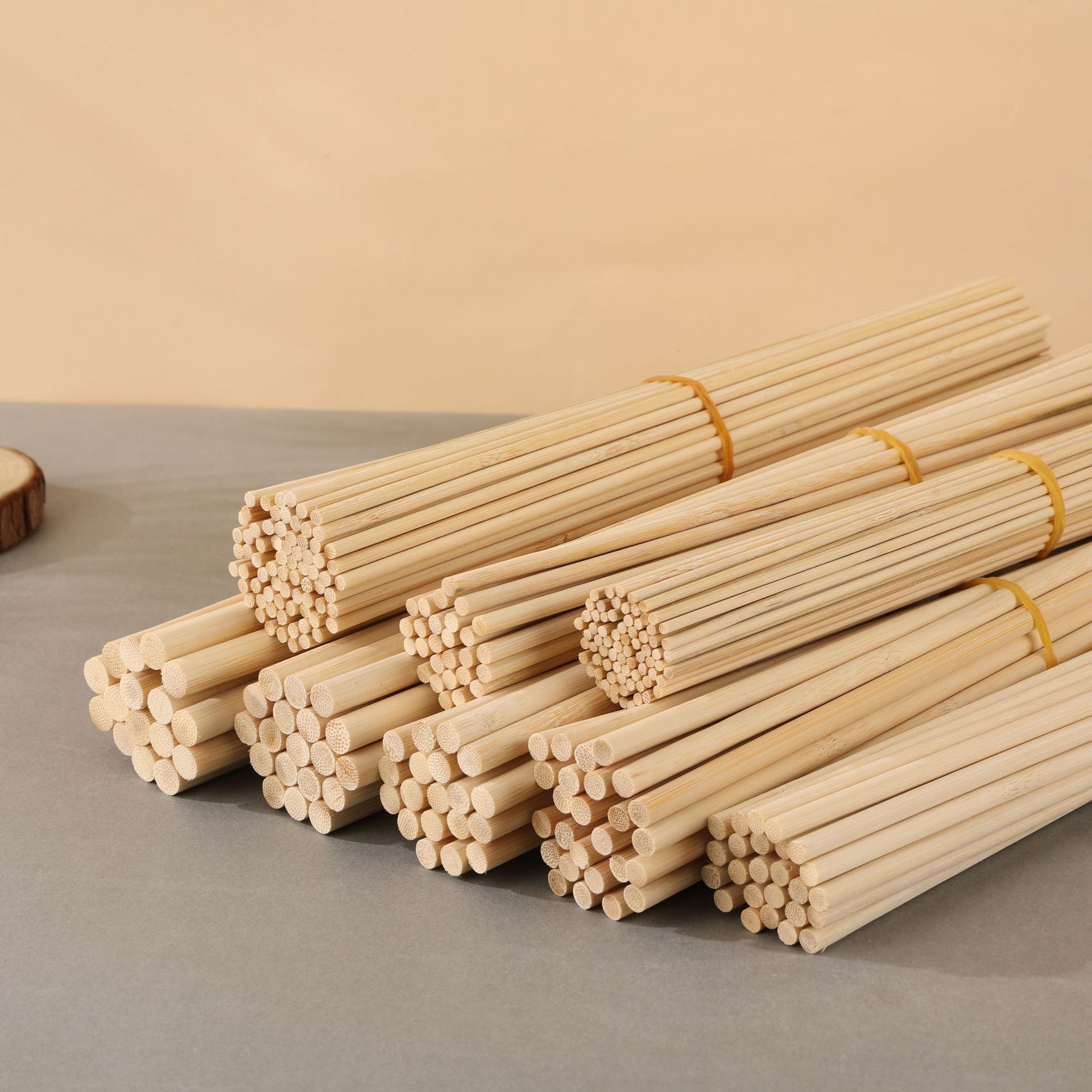 DIY Handmade Architectural Model Stereo Composition Material Small Bamboo Round Stick Bamboo Stick Bamboo Strip Bamboo Square Bamboo Piece Bamboo Stick