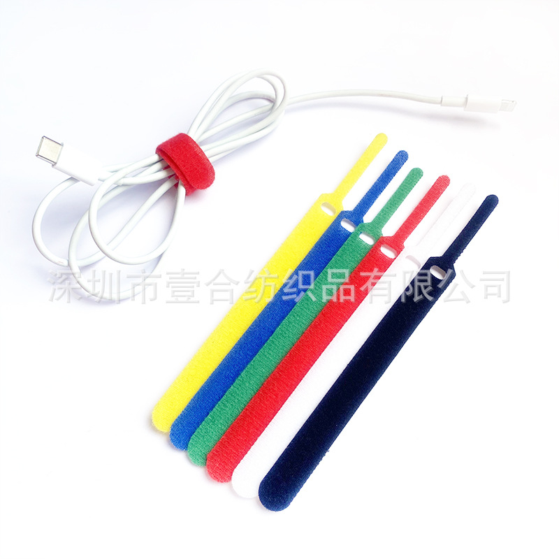 Velcro cable management thread back-to-back color self-adhesive bandage widened drawstring widened buckle needle-shaped cat head