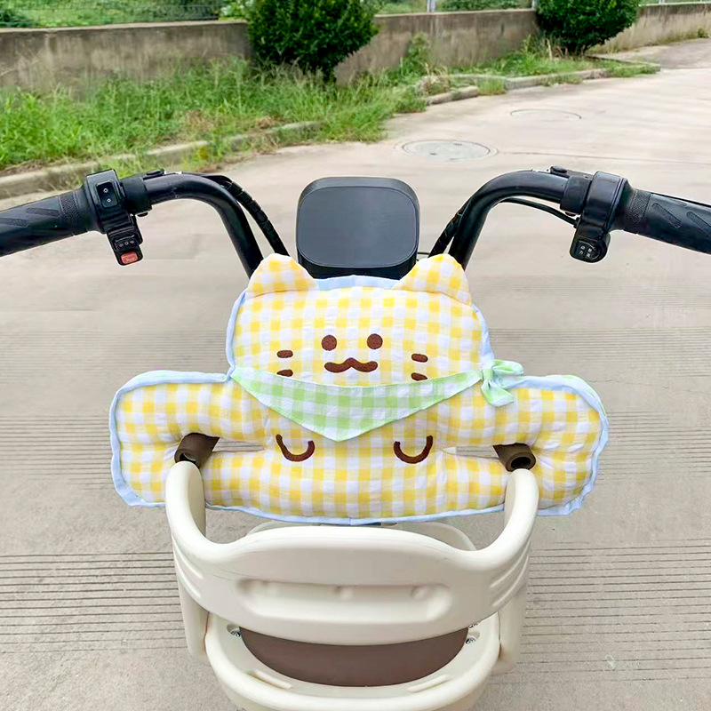 Подушка защиты от столкновений для детей, мультяшный электрический автомобиль, утолщенная защитная подушка для мотоцикла