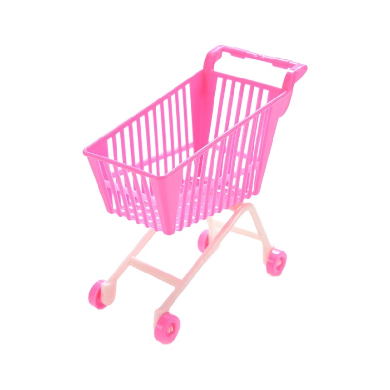 Nezha Doll Accessories Kelly Guoguo's Supermarket Shopping Cart Plastic Toy Accessories Manufacturer Direct Supply Beach Cross-Border