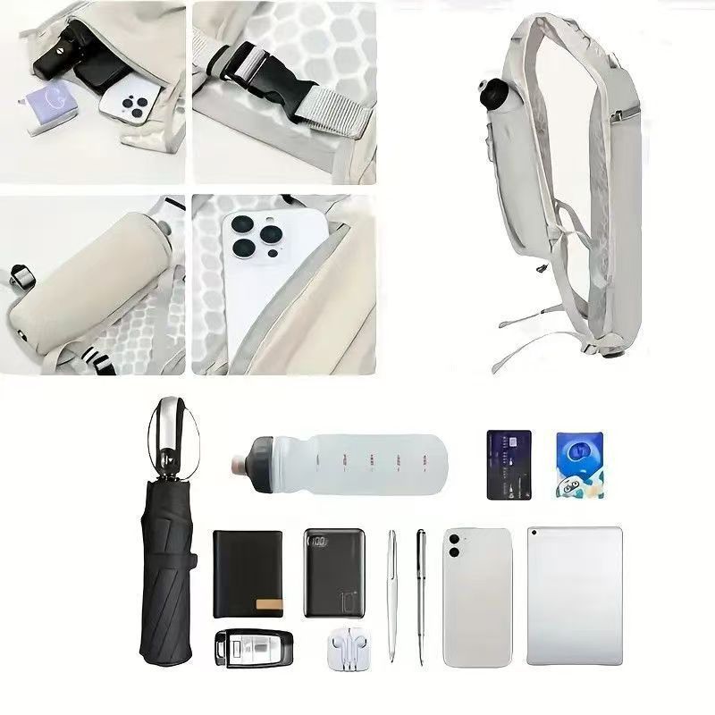 Running Mobile Phone Bag, Outdoor Mountaineering Vest, Cycling and Hiking Storage Backpack, Water Bottle Bag, Lightweight Sports Bag