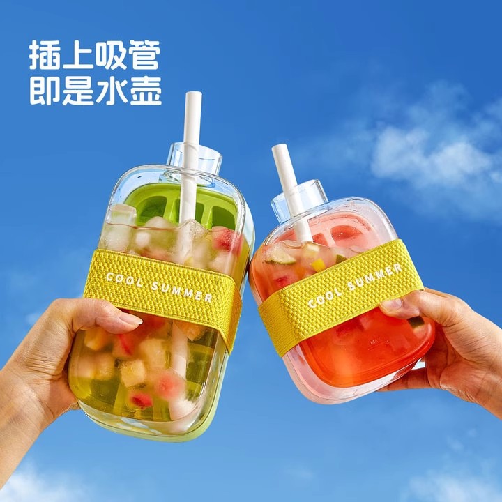 Cool Ice Tray Zero Contact Water Injection Press Ice Tray Home DIY Ice Cube Mold Creative Water Bottle Handy Cup