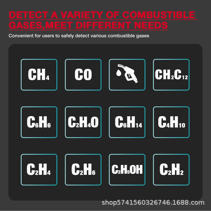 Huabo HT609 Natural Gas Gas Leak Detector combustible gas detector methane liquefied gas leakage cross-border