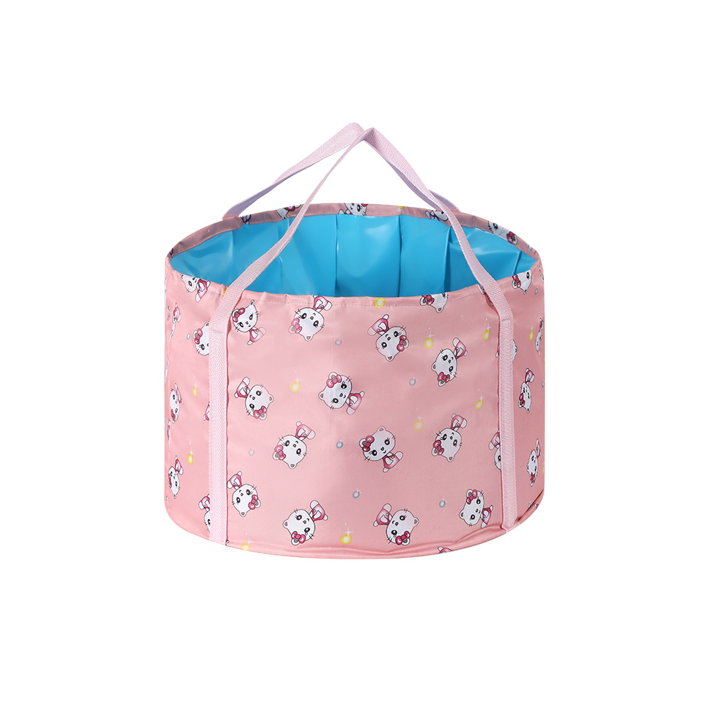 New Household Children's Folding Bath Bag Outdoor Travel Portable Foot Washing Bag Dormitory Large Bath Bucket