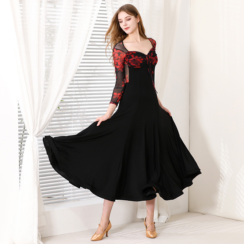 Mei feather night Paris! MY902 Modern Dance Dress Ballroom Dance dress Ballroom Dance Dress Waltz Big Swing Dress