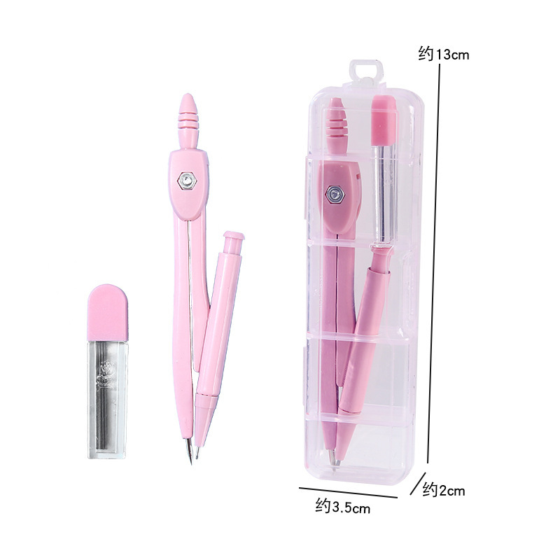 Student Metal Compass Set High-Value Drawing and Drafting Tools Creative Stationery Office Boxed Compass Wholesale