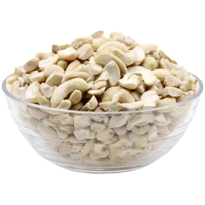 Vietnam cooked cashew nuts broken original flavor raw cashew nuts broken kernel 500g bulk weighing Jin pastry baking raw materials nuts broken half kernel
