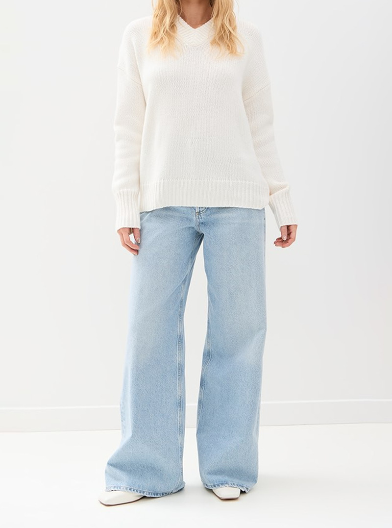 Amazon Women's Clothing Order Production and Processing Customization, See Picture Pattern Making, V Neck Thick Woolen Sweater, Dalang Sweater Manufacturer