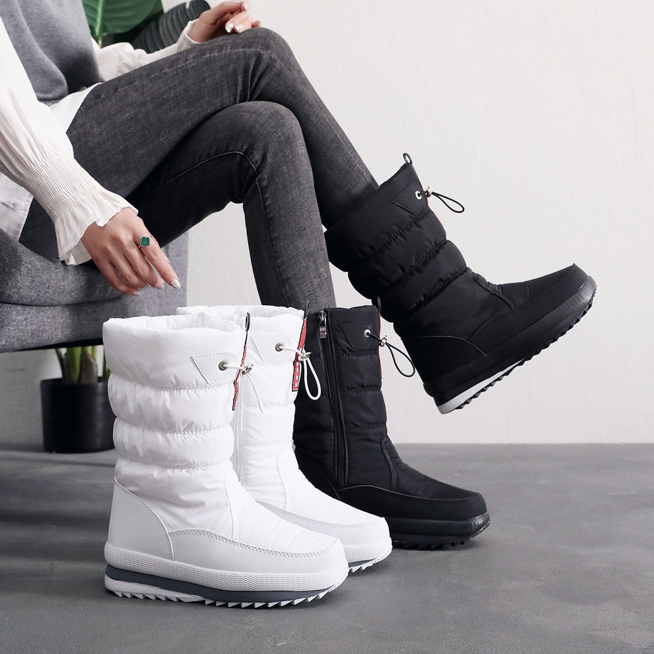 New winter cotton shoes cross-border ladies comfortable warm cotton boots fleece-lined snow boots non-slip waterproof snow boots