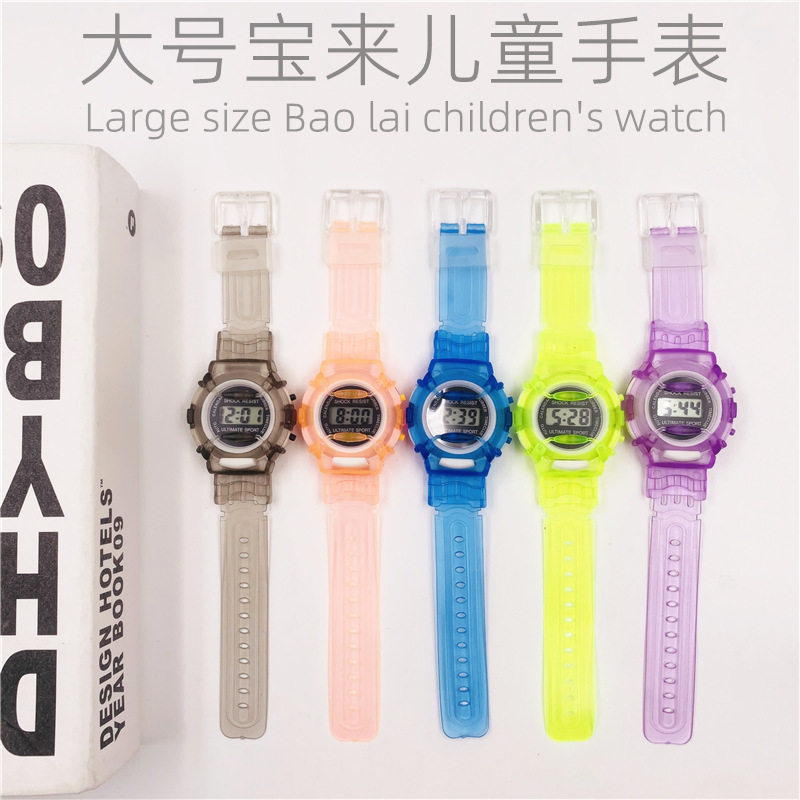 Прямые продажи фабрики детские желейные мультяшные электронные часы многоцветные подарок студенту маленькие часы для уличной торговли