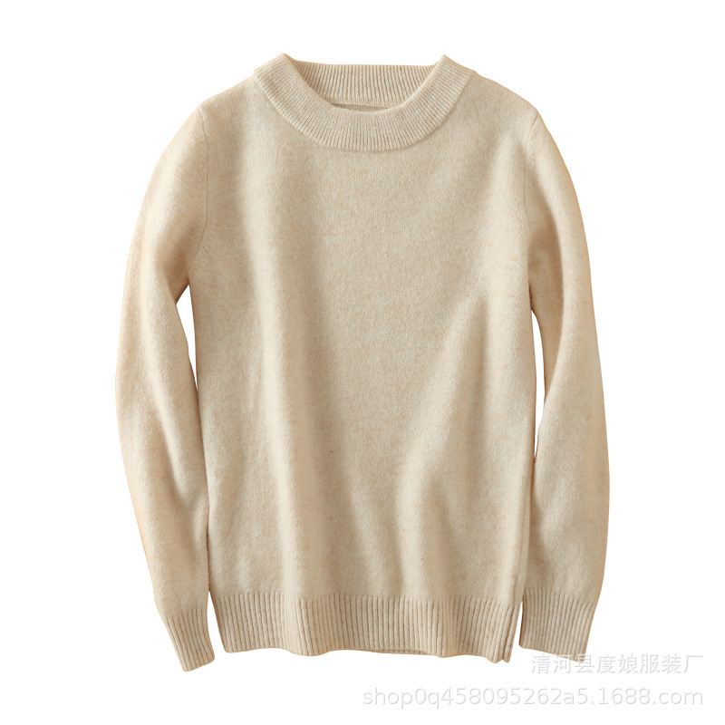 High Quality Children's Cashmere Sweater Boys' Half-turtleneck Cashmere Sweater Girls' Base Shirt Medium and Large Children's Short Wool Sweater
