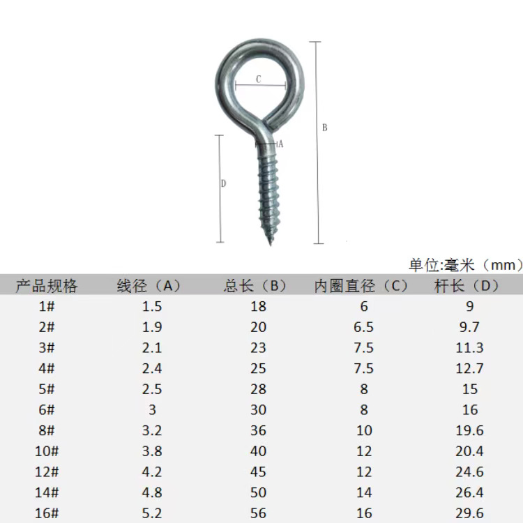 Various specifications sheep eye screw sheep eye nail sheep eye ring can be customized large quantity price excellent manufacturers mass production of sheep eye