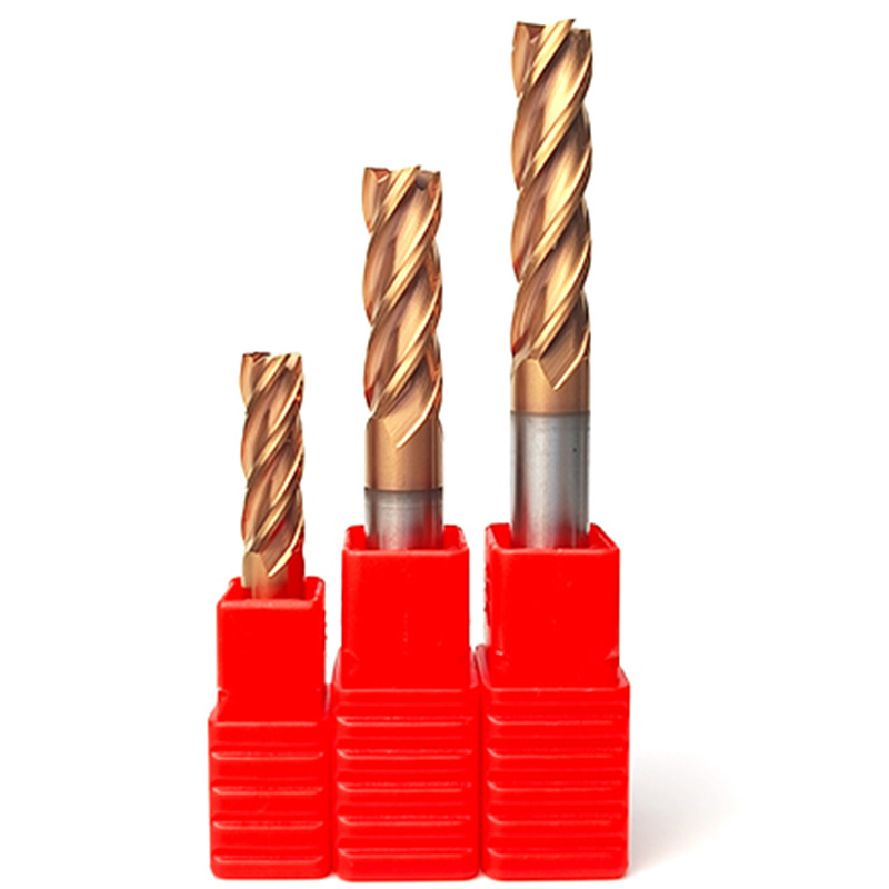 58-Degree 4-Flute Flat-Tipped Tungsten Steel Milling Cutter, High-Hardness Alloy Coating Cnc Tool