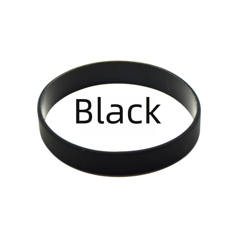 In Stock Pure Color Blank Aperture Without Logo Silicone Bracelet Size 202*12*1.9 mm