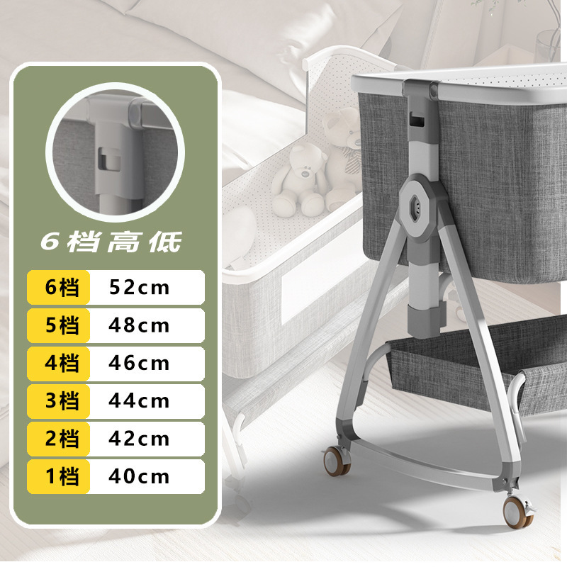 Crib Removable Diaper Table Multi-Functional Newborn Baby Storage Rack Storage Stroller Crib Export Amazon
