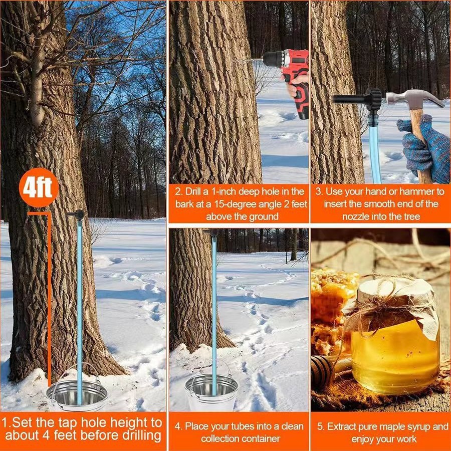 Amazon Hot Sale Upgraded Maple Syrup Tapping Kit Faucet and Food Grade Dropper