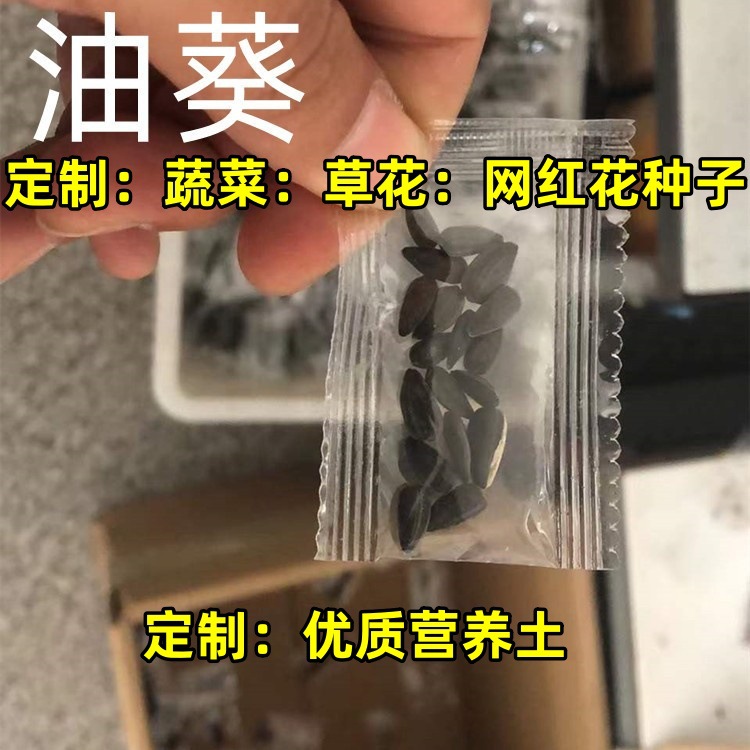 Transparent Children's Small Packaging Candy Bags, Seed Grass Flower Sealed Small Gifts, Vegetable and Flower Toys for Elementary School Students