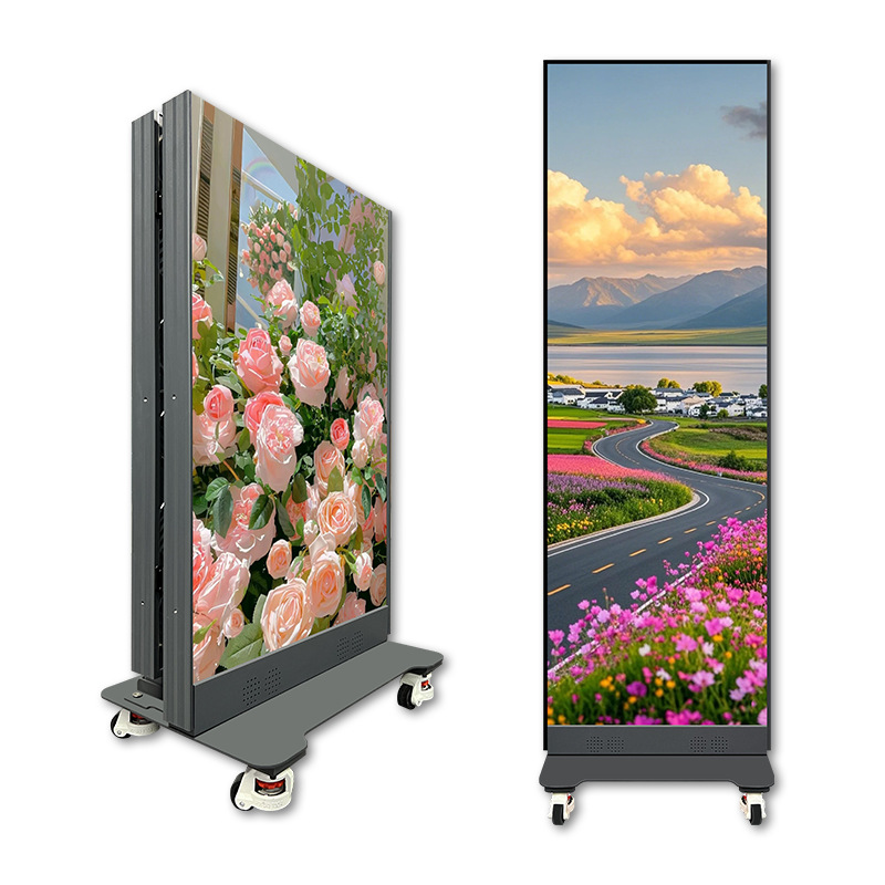 Led Folding Poster Advertising Machine Cob Folding Splicing Poster Advertising Machine Hd Mobile Folding Advertising Machine