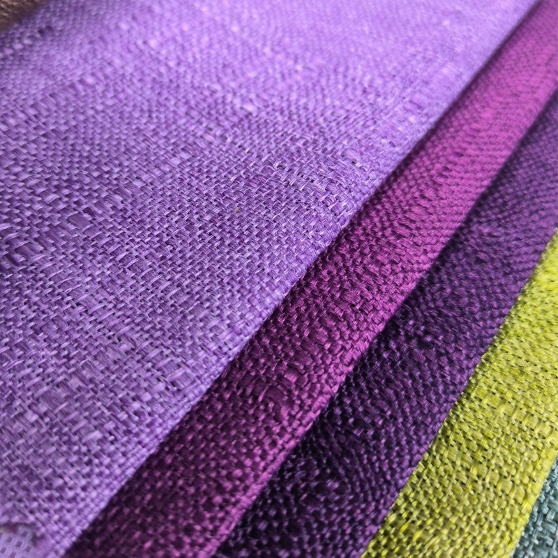 Bamboo linen fabric sofa fabric wholesale pillow cushion cloth cushion cloth solid color cloth bamboo twill linen coated film