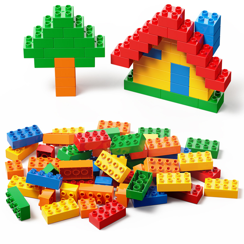 Large-grain Building Blocks Assembled Educational Baby Large-size Children's Building Blocks Beneficially Intelligence Brain Toys Boys and Girls
