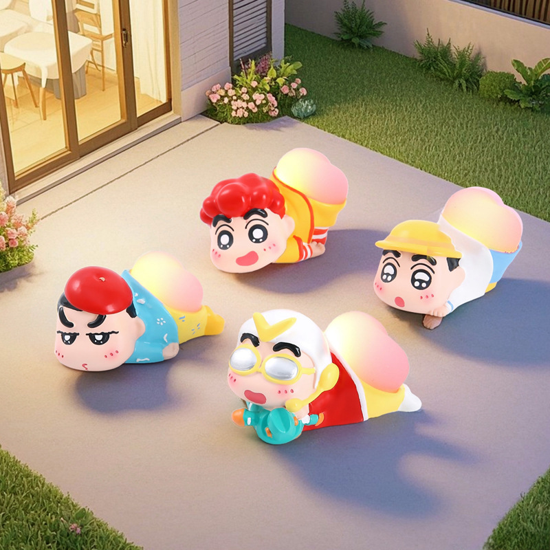 Crayon Shin-Chan Little Potato Butt Lamp Blind Box Creative Desktop Ornament Atmosphere Lamp Decoration Cartoon Doll Toy
