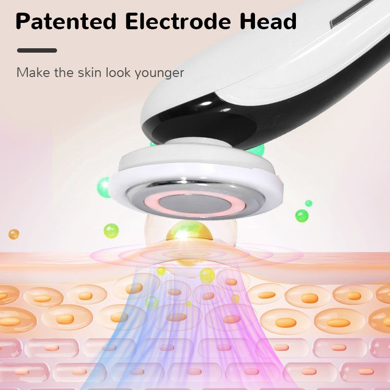Beauty Instrument Introduction Instrument with Ems Ion Facial Color Light Beauty Instrument Skin Care Instrument Microcurrent Red Light Skin Rejuvenation
