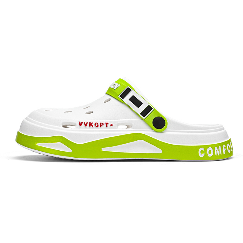 Eva Sandals Men's Summer Breathable New Lightweight Soft Bottom Baotou Croc Shoes Men's Slippers Two-Purpose Beach Shoes Wholesale