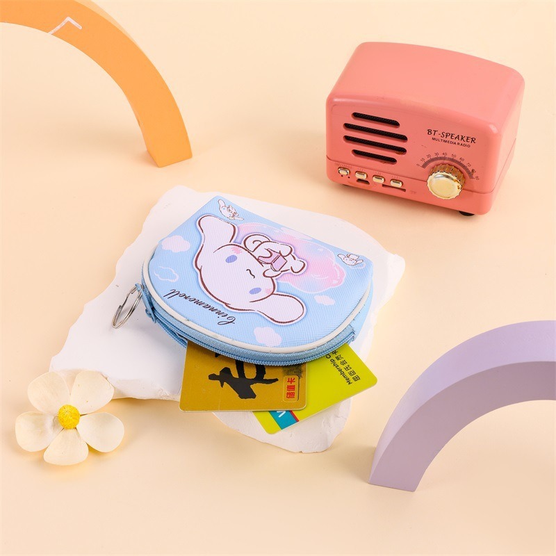 Cross-border coin purse cute cartoon keychain student female new storage small wallet PU small gift manufacturers wholesale