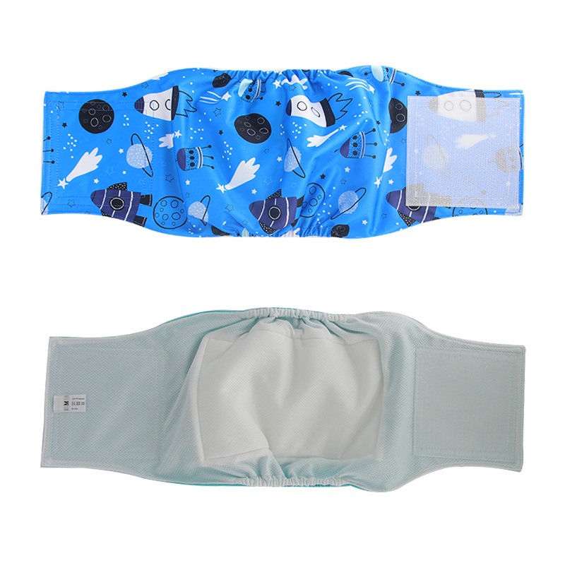 Washable male dog diaper gull shell reusable dog diaper pet cloth diaper male dog physiological belt manufacturers