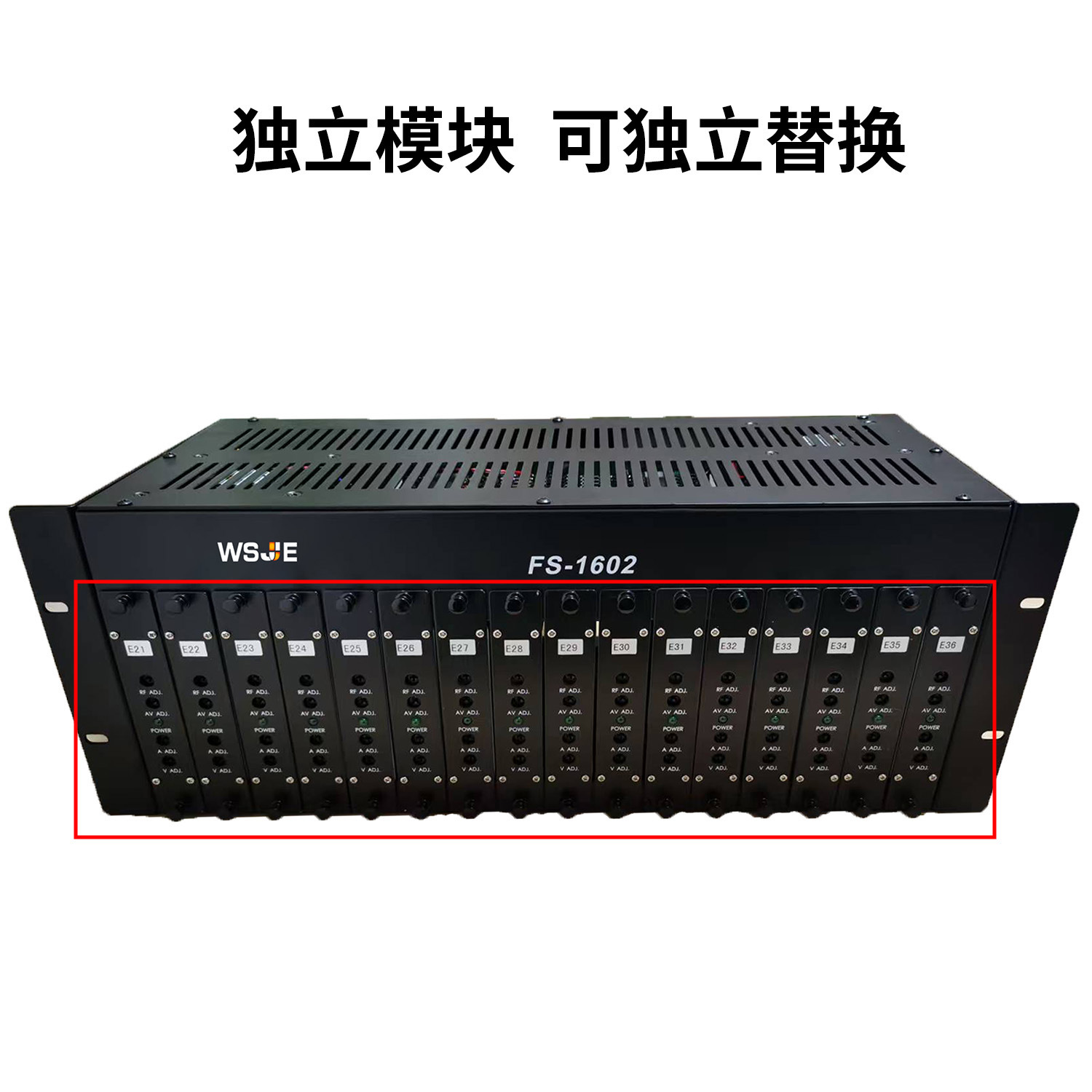 16-Channel Av to Rf Analog Modulator Catv Hotel Digital to Analog Cable Tv Front-End System Transformation