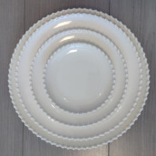 25-Year-Old Shanxi Shuozhou Simple Solid Color Daily Use Bead Tray Set White Porcelain