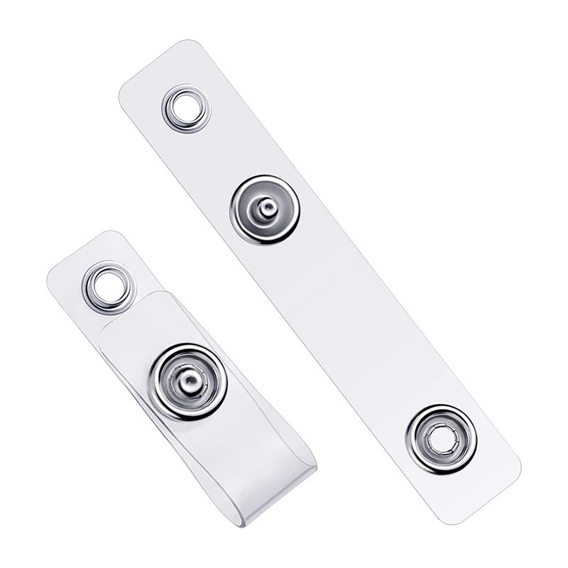 Factory in stock wholesale easy-pull buckle adhesive strip pure transparent PVC soft adhesive strip certificate factory card clip supporting adhesive strip