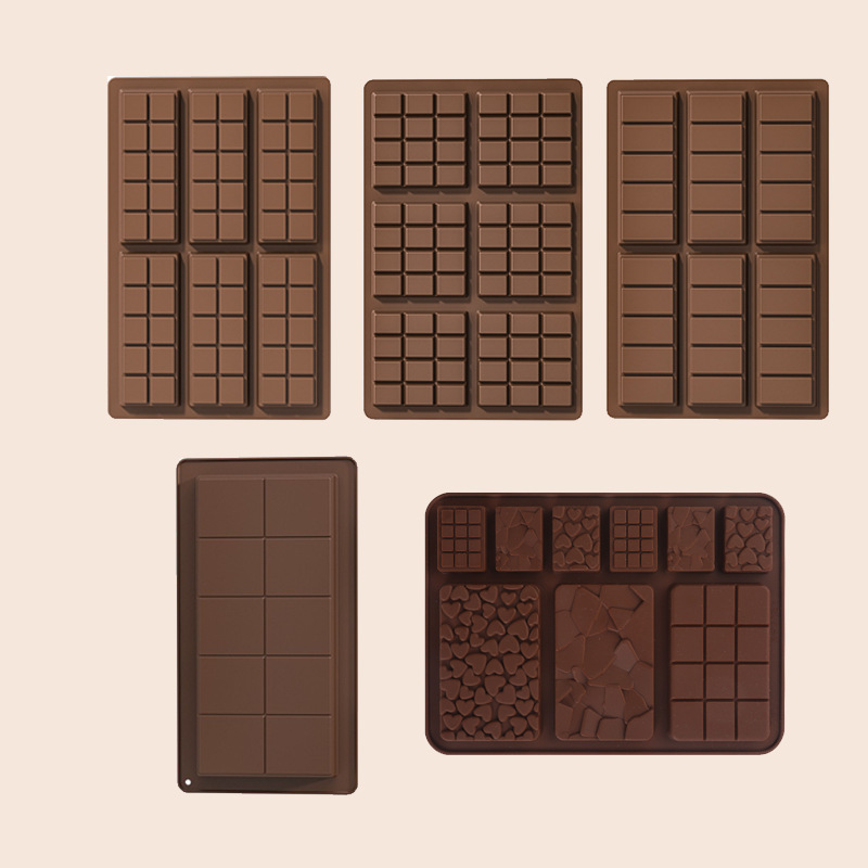 What a coincidence Food Grade Dubai Chocolate Mold FDA Platinum Silicone Chocolate Mold Rectangular Baking Tools