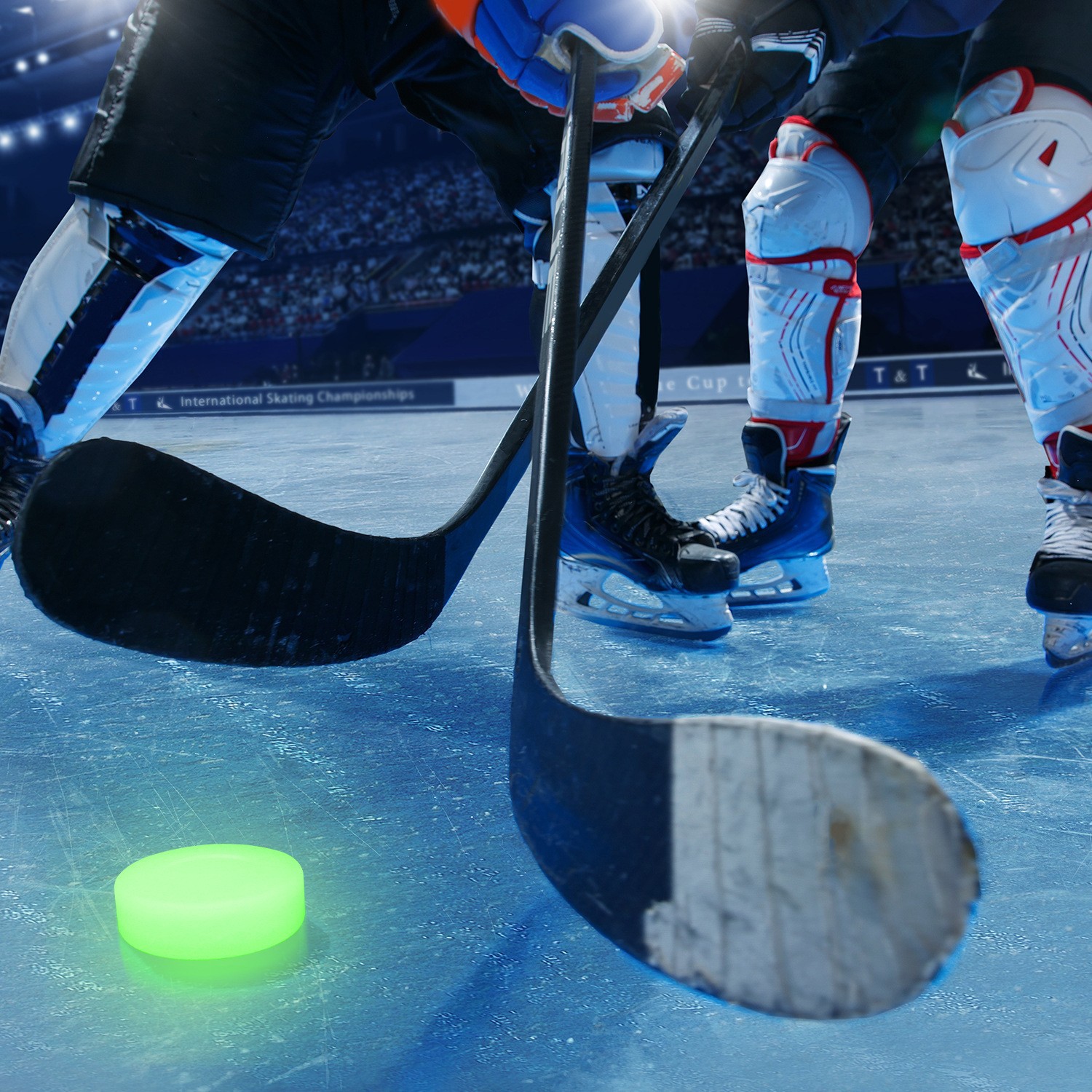 Pvc Luminous Ice Hockey Glowing Hockey Street Ice Hockey Cake Outdoor Sports Supplies Hockey Training Equipment