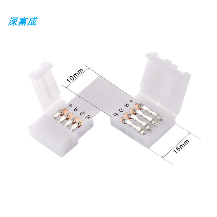 Led Light Strip Solderless Connector 5050Rgb Light Strip Solderless Buckle Ltx Type Corner Plate 3528 Middle Connection