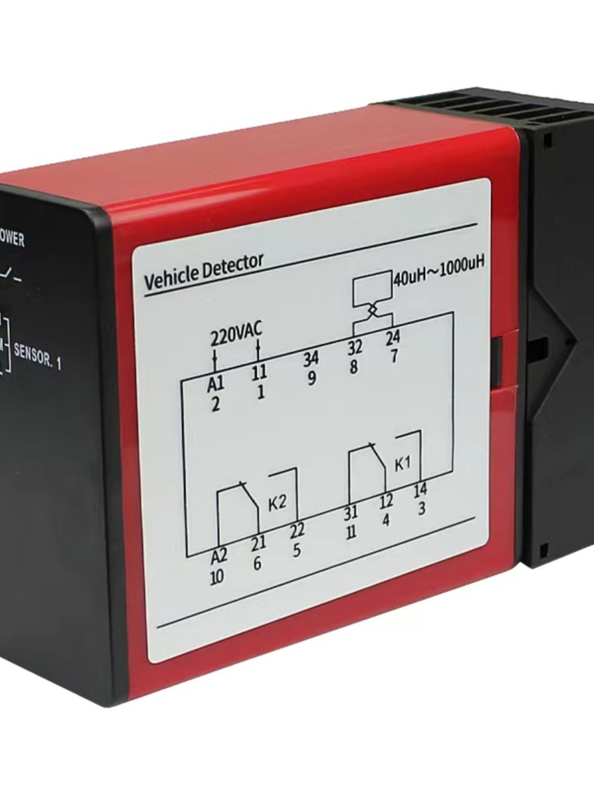 Детектор транспортных средств геомагнитной петли барьерного парковочного места красный Dc24V одноканальный наземный сенсор