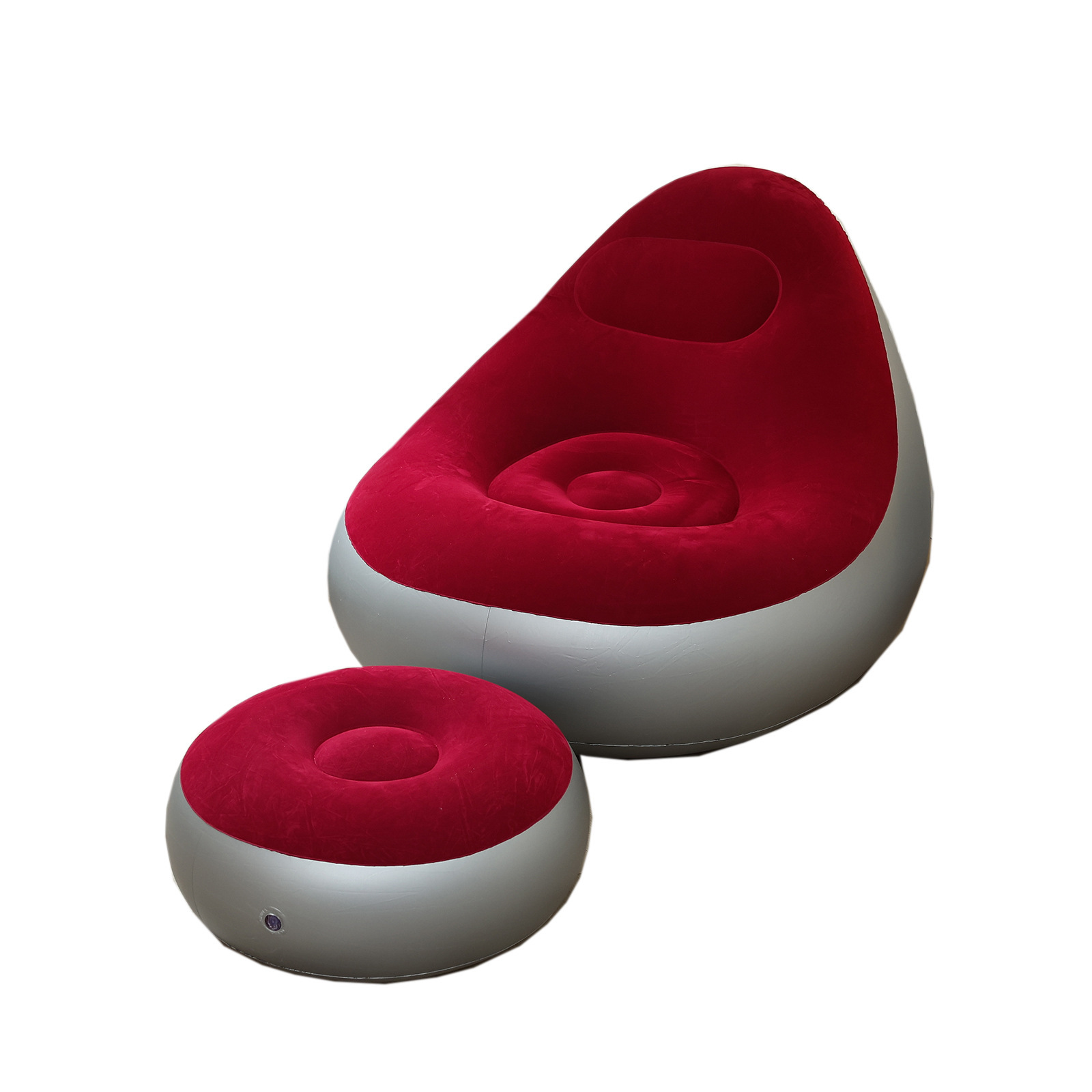 Inflatable Lazy Sofa New Model Folding Footstool Sofa Storage Pvc Inflatable Single Recliner Chair Velvet Sofa