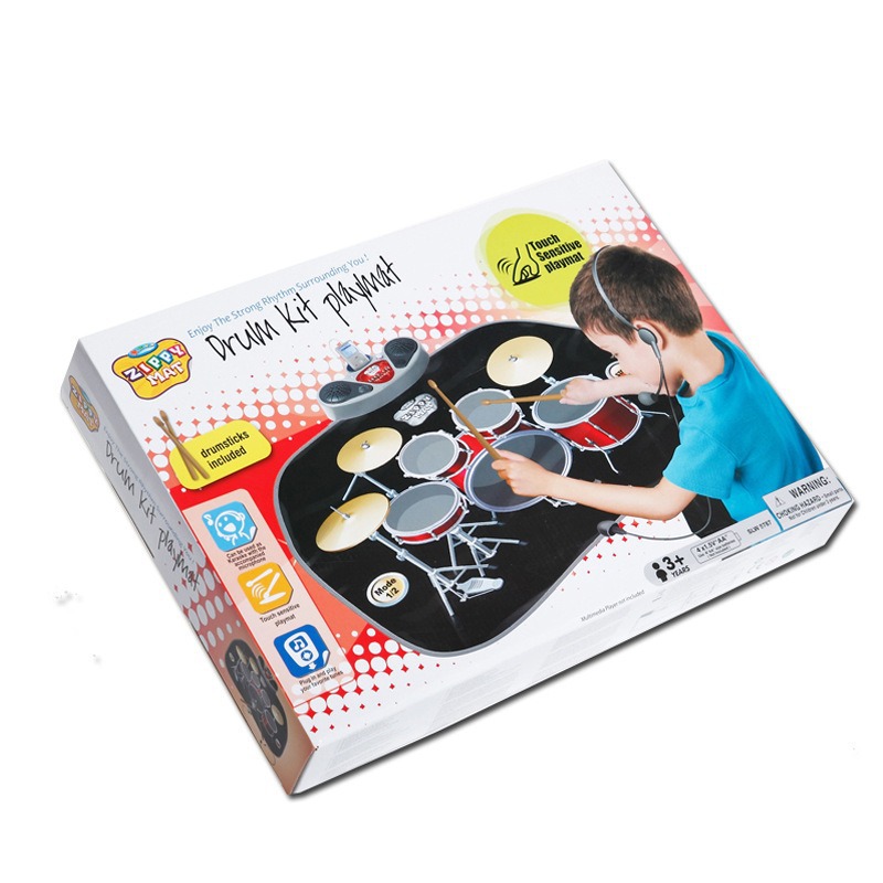 Cross-Border Early Education Children's Drum Set Toy Music Jazz Drum Birthday Gift Party Parent-Child Interaction